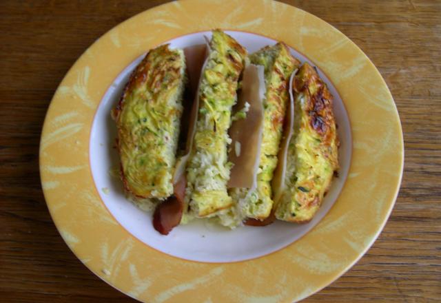 Gratin de courgette et jambon de pays