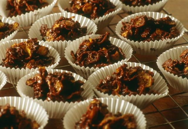 Roses des Sables onctueuses aux cornflakes et chocolat noir