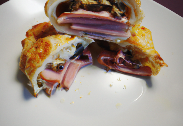 Feuilleté jambon et champignons