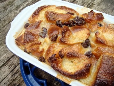 La version anglaise du pain perdu :  le bread and butter pudding