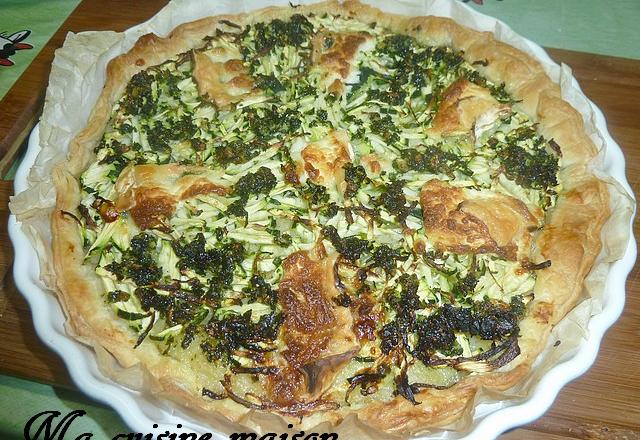 Tarte courgette et chèvre au pesto de basilic