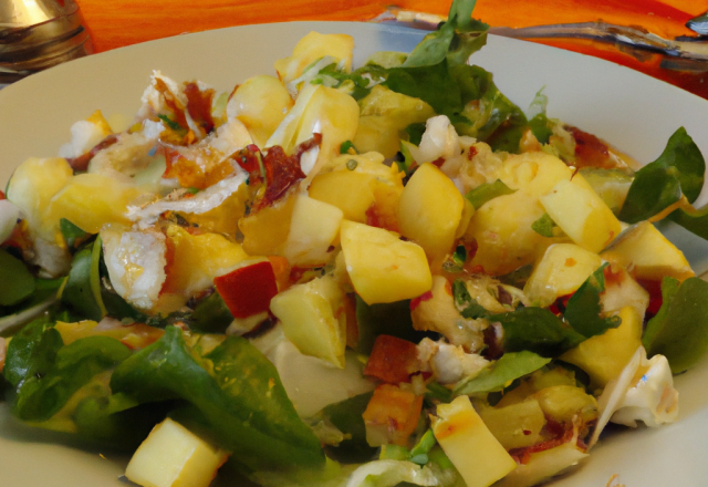 Salade à la fourme d'Ambert rapide