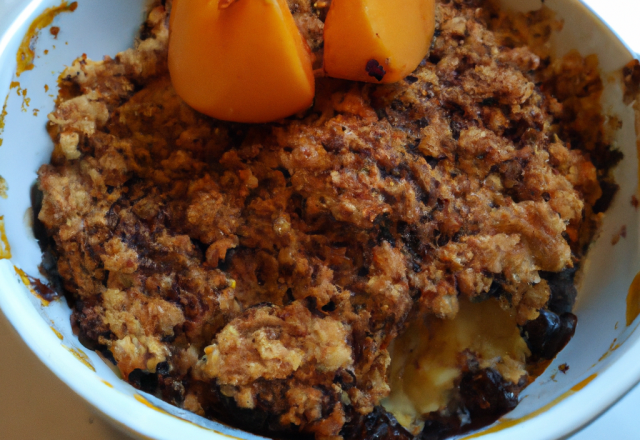 Crumble abricot et chocolat