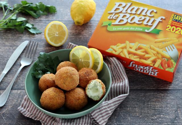 Croquettes de poulet au fromage et aux herbes