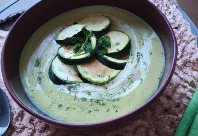 Velouté de courgettes au comté