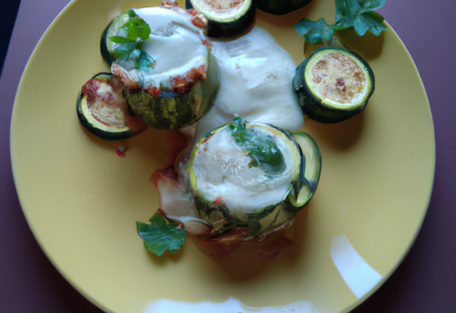 Charlotte de courgettes au fromage de chèvre Boursault