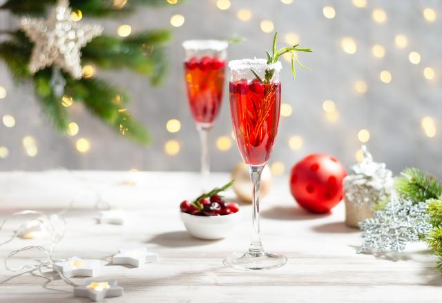 Cette recette de cocktail à base de champagne est idéal pour votre apéritif de Noël