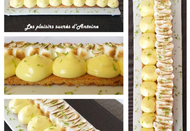 Tarte au citron : petites boules de crème et meringue onctueuse