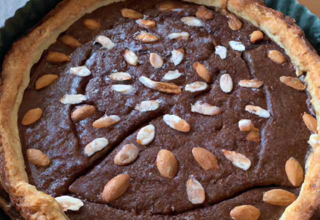 Tarte chocopoire amandine