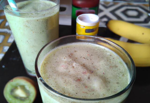 Smoothie à la banane et au kiwi