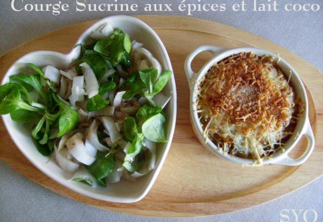 Gratin de Courge Sucrine aux épices et lait de coco, de Mamigoz