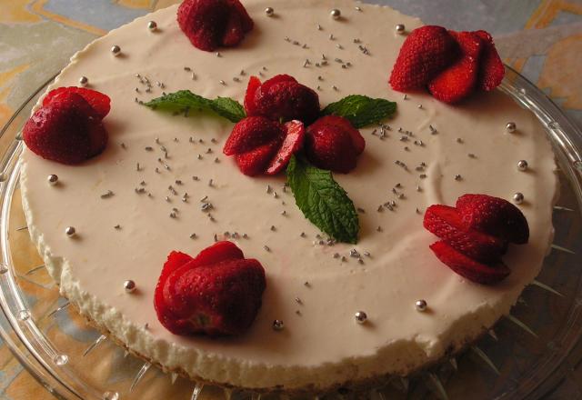 Cheesecake au citron et fraises