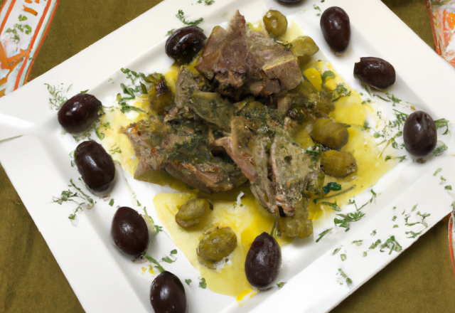 Agneau au fenouil et aux olives