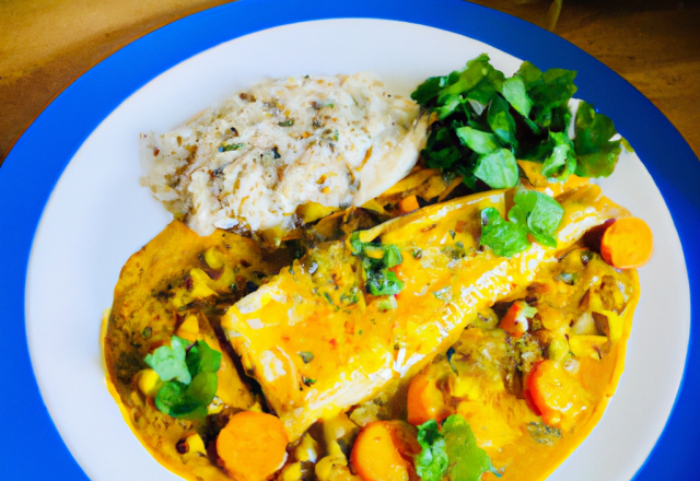 Poisson aux légumes du soleil sauce curry