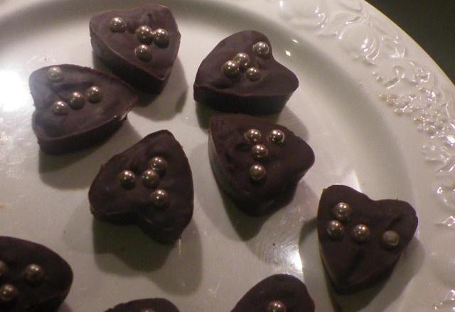 Chocolats de la St Valentin à la violette