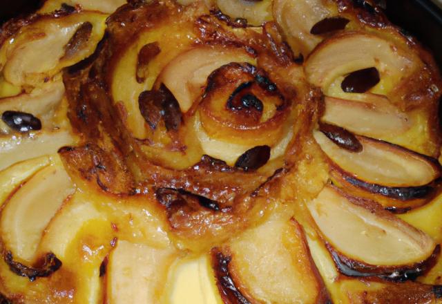 Clafoutis aux poires, au miel et aux amandes