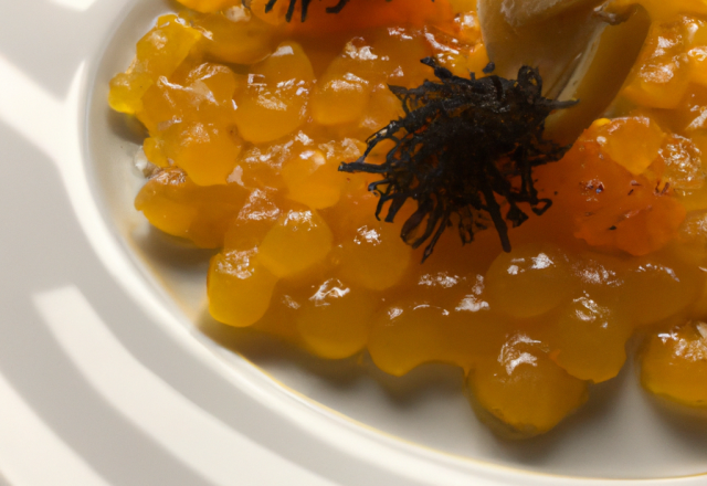 Caviar d'artichaut aux oranges confites