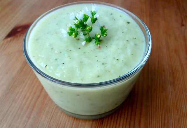 Soupe glacée aux concombres et menthe