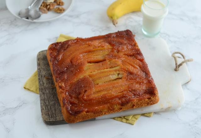 Gâteau renversé à la banane