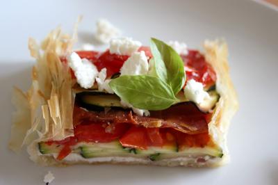 Tarte légère aux légumes d'été