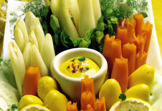 Farandole de crudités en habit de citronette