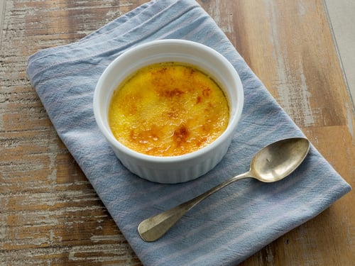 Crème brûlée citron vert et gingembre