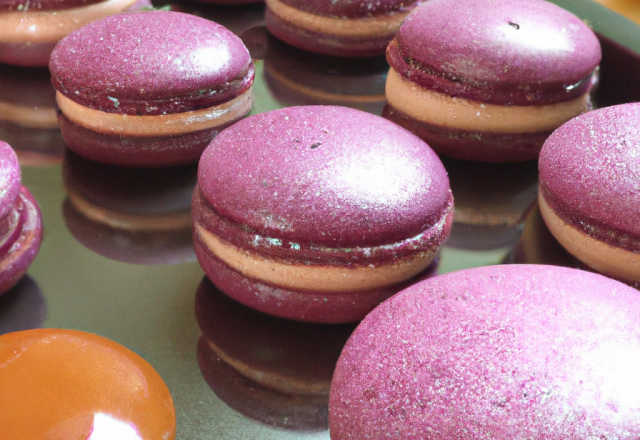 Macarons au réglisse, violet