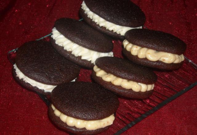 Whoopie pies à la vanille et beurre de cacahuète