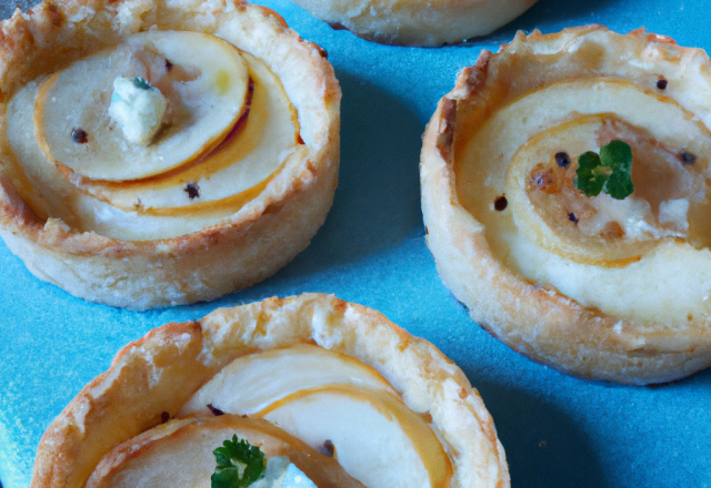 Tartelettes aux poires et au gorgonzola