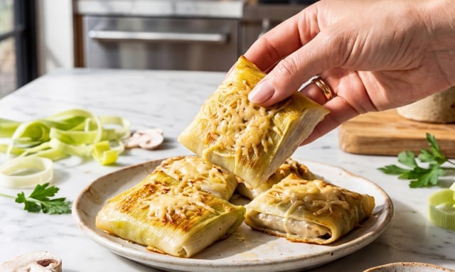 Originales et rapides, voici les recette des ravioli de poireaux (sans pâte !)