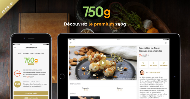 L'application 750g lance sa version premium