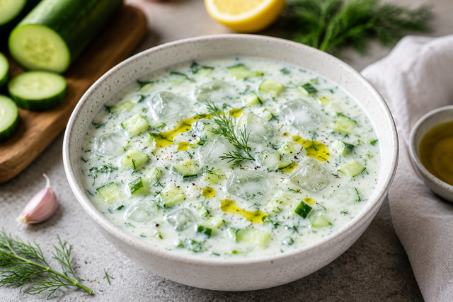 Oubliez le gaspacho : découvrez la soupe tzatziki glacée, la recette ultra-fraîche à préparer en 5 minutes sans aucune cuisson
