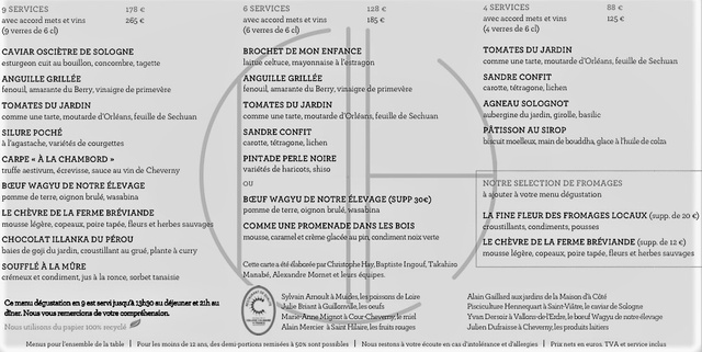 Menu Août 2021 - La Maison d'à Côté 