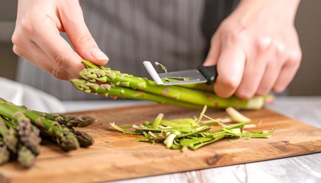 Anti-gaspi : que faire avec les épluchures d'asperges ?