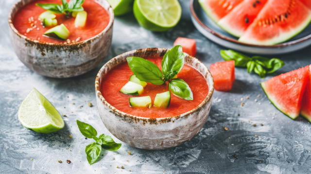 Oubliez la tomate, pour les beaux jours, miser sur le gaspacho de pastèque, voici la recette !
