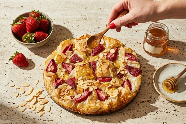 Gâteau de pâte filo aux fraises : le dessert croustillant et ultra facile qui fait sensation !