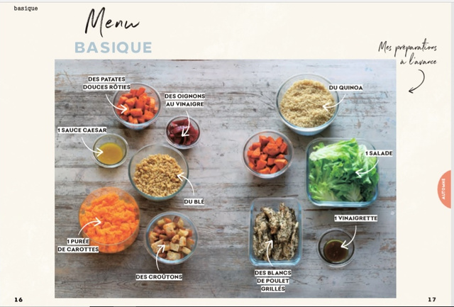Batch Cooking : menu d'automne avec la liste des courses et la marche à suivre