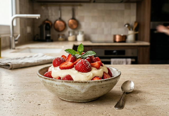 La crème chiboust de Laurent Mariotte est la meilleure alternative à la chantilly pour vos fraises