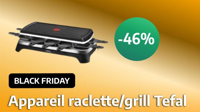 Black Friday Week : ne manquez pas cette offre folle sur l’appareil à raclette et grill Tefal, il presque à moitié prix !