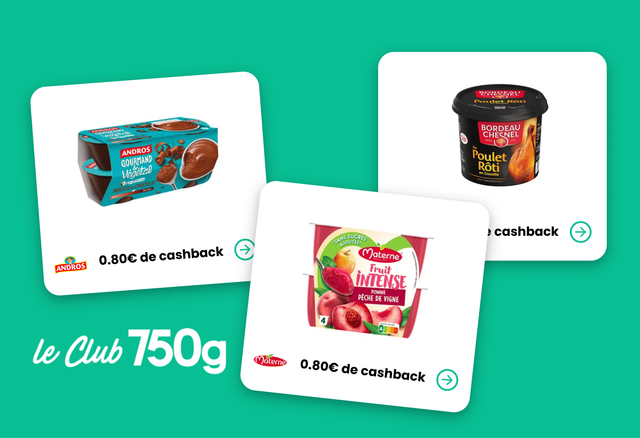 Avec le Club 750g, faites des économies : voici 3 offres pour récupérer de l’argent sur l’achat de mousse au chocolat, compotes et de rillettes