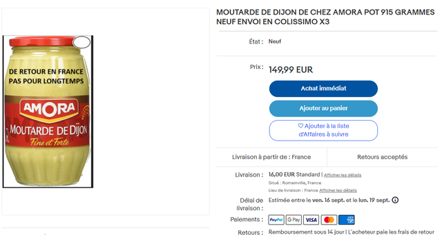 Capture d'écran Ebay 