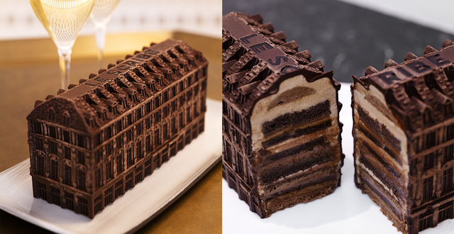 Cette bûche de Noël relève plus de l'œuvre d'art que du dessert !