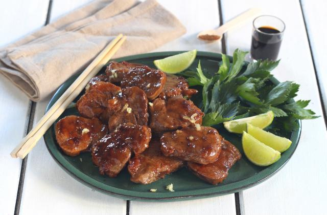 Filet mignon de porc sauté aux épices et au miel. Silvia Santucci