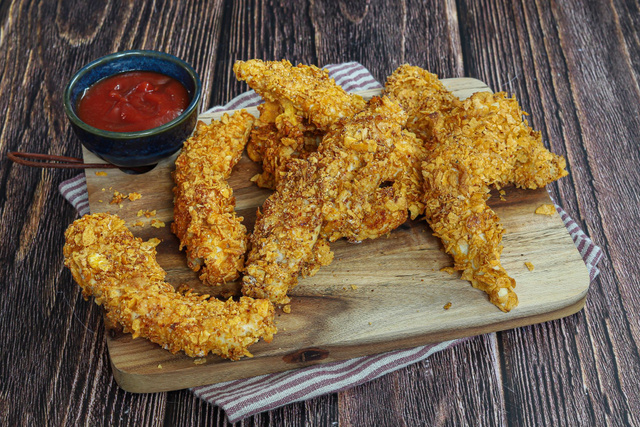 Tenders de poulet au four. Silvia Santucci