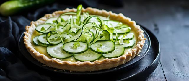 "Une recette équilibrée qui devrait plaire à toute la famille" : cette tarte au concombre pleine de fraîcheur est idéale pour la saison !