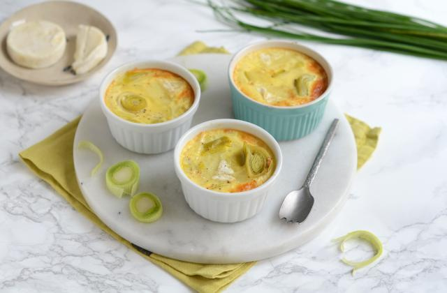 Flan aux poireaux et fromage de chèvre. Nadia Paprikas