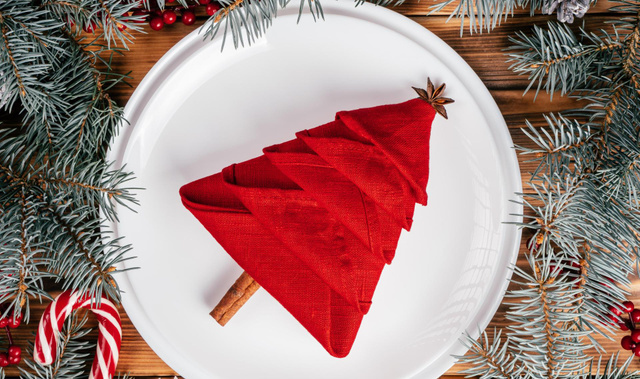 Nos plus beaux pliages de serviettes de Noël pour une déco de table parfaite !