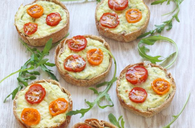 Mini-tortillas quiches à la ricotta et aux tomates cerises. Silvia Santucci
