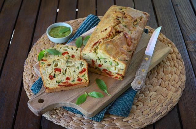 Cake poivron, pesto, courgette. Silvia santucci