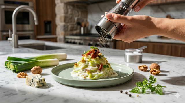 Poireaux façon spaghettis au gorgonzola : la recette qui va vous faire adorer les légumes